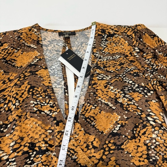 New AFRM Camila Animal Print Mini Dress Women’s M Golden Autumn Snake - Picture 16 of 17
